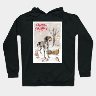 German Shorthaired Pointer Merry Christmas Santa Dog Hoodie